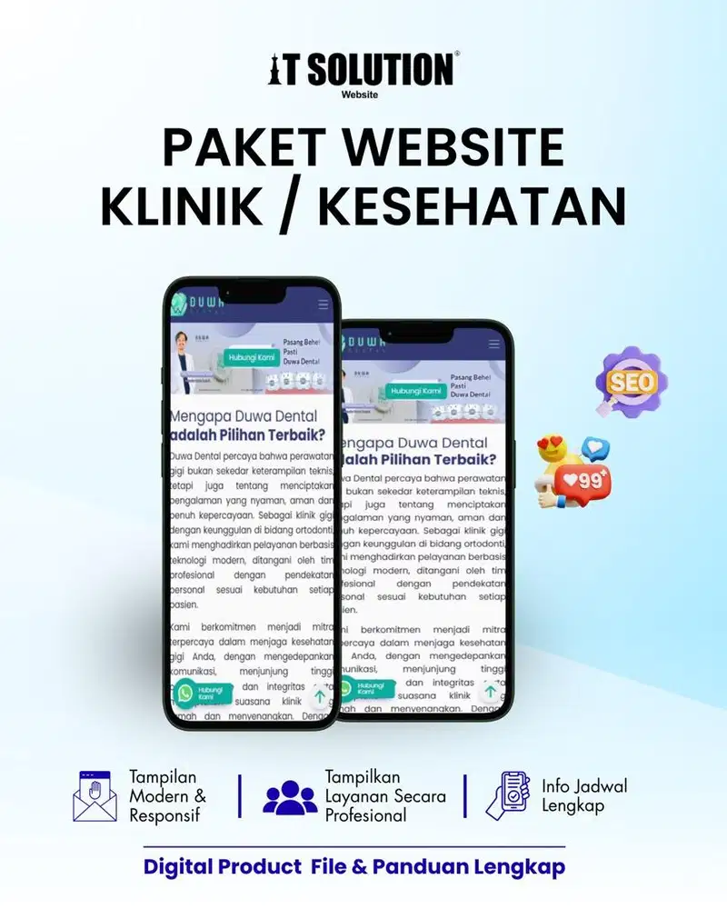 Pembuatan Website Klinik Kesehatan Profesional dan Modern