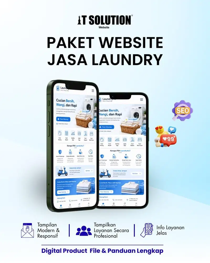 Pembuatan Sistem Pemesanan Laundry Otomatis Profesional