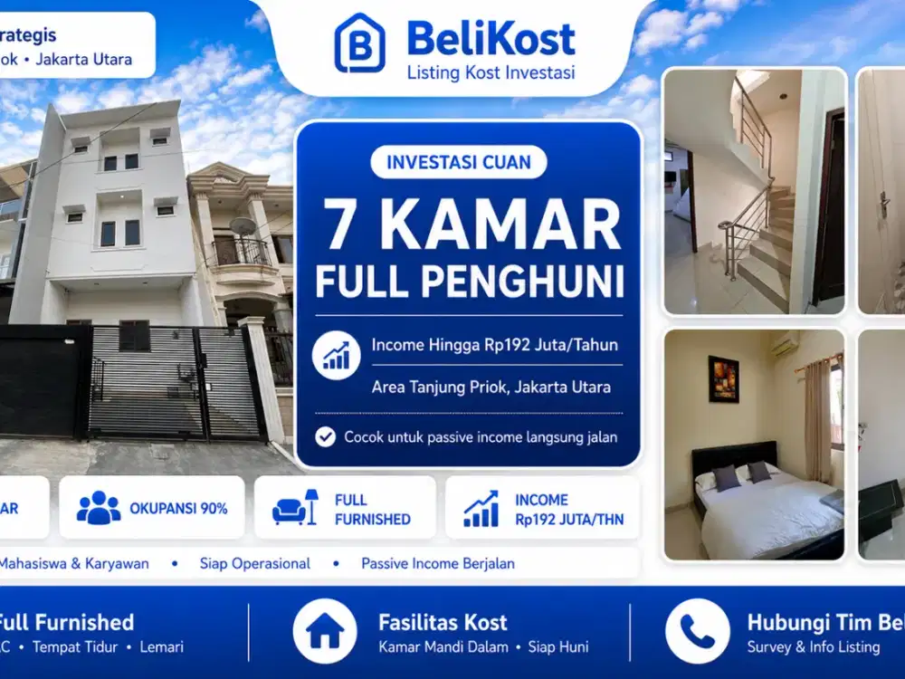 DIJUAL CEPAT KOSAN DI TANJUNG PRIOK JAKARTA UTARA
