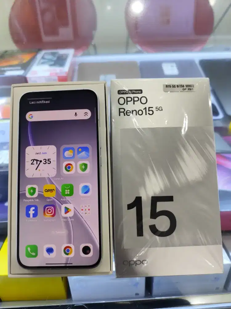 Hp Second Oppo RENO 15 5G Ram 8/256GB Resmi Garansi Januari 2027