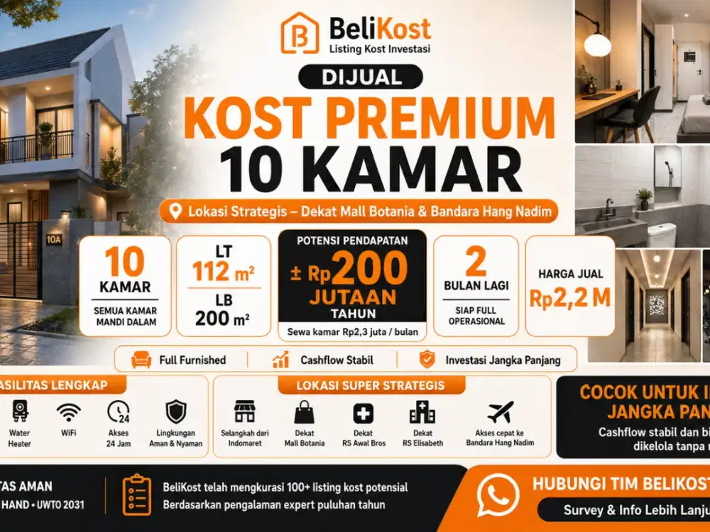 DIJUAL KOST EKSKLUSIF CENDANA PARK Selangkah dari Indomaret