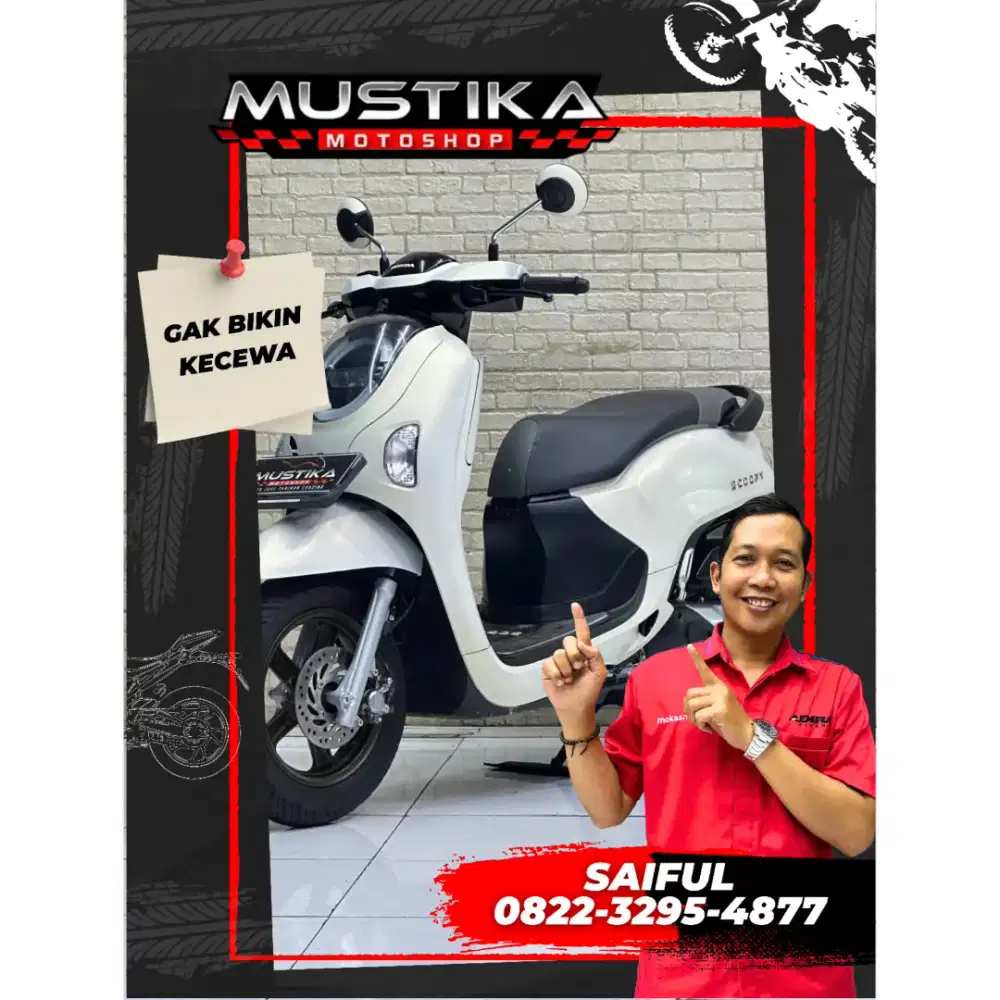 Odo 9rb Istimewa!!Honda New Scoopy Keyles 2024 White N Asli-Mustika