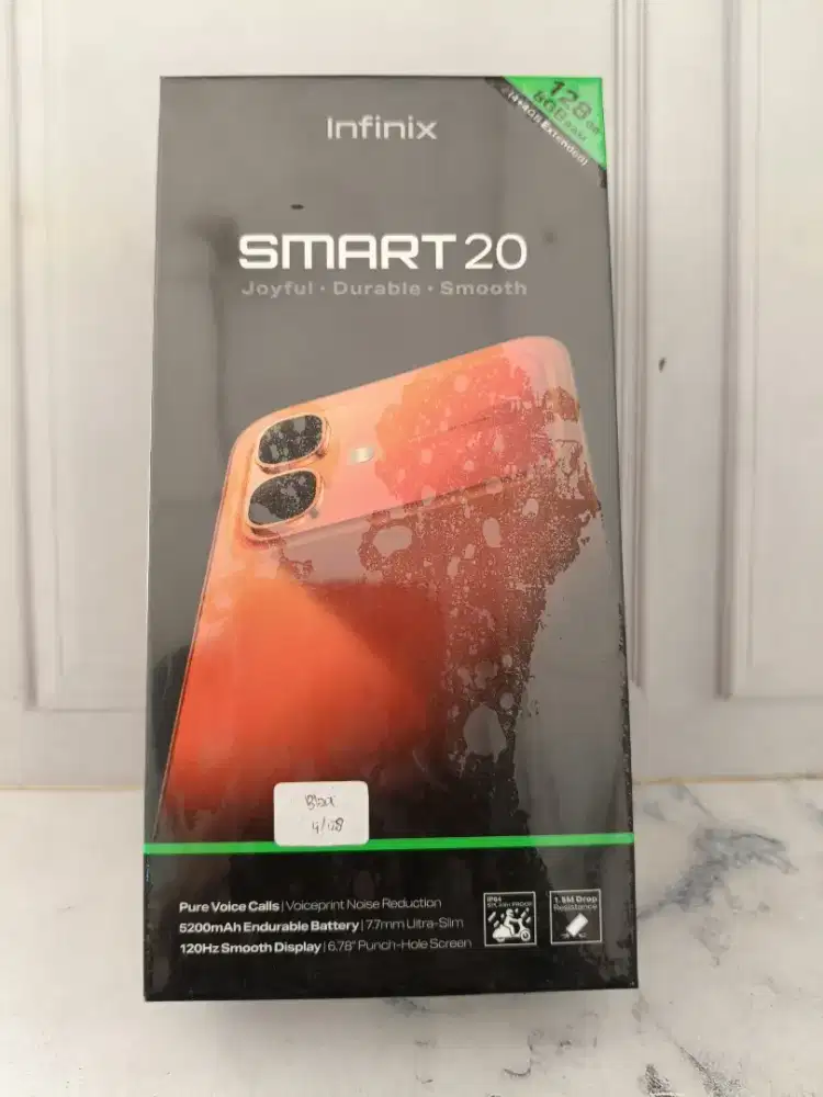new infinix smart 20 4+4/128 garansi resmi
