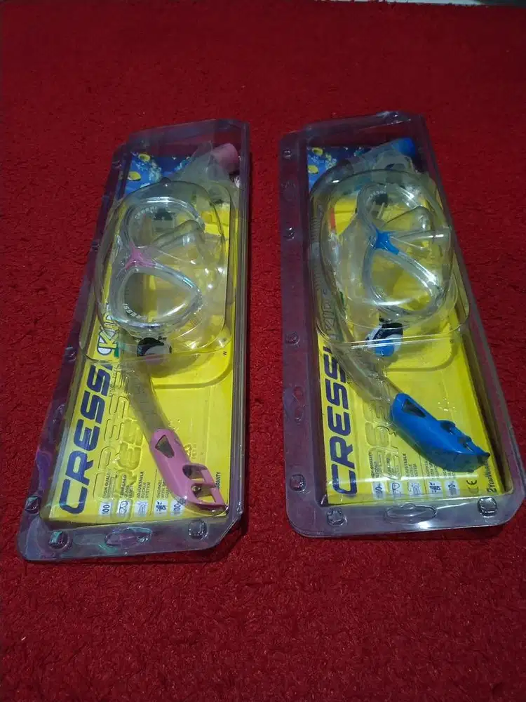 2 Set Snorkeling Cressi (Kacamata Selam + Snorkel) Murah