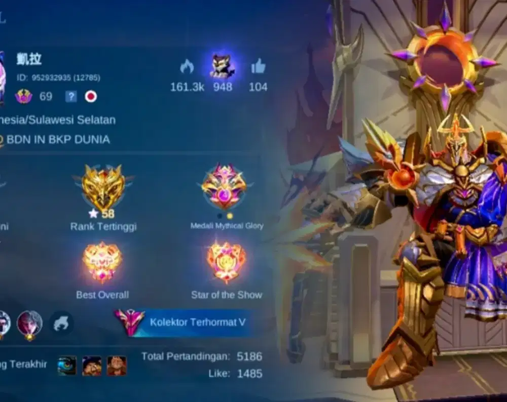 Jual akun mobile legends