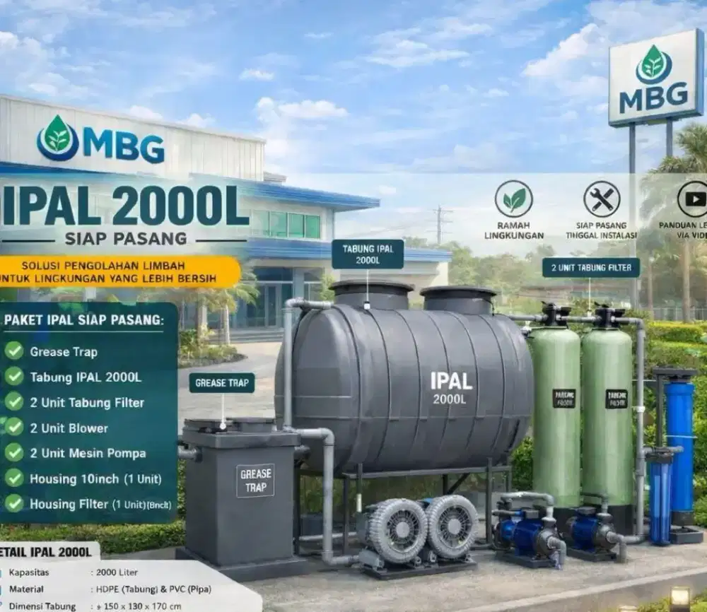 Ipal dapur mbg keperluan air limbah agar tidak bau