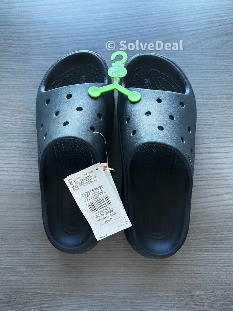Sandal Crocs Stomp Unisex Slide Black Sandal Casual