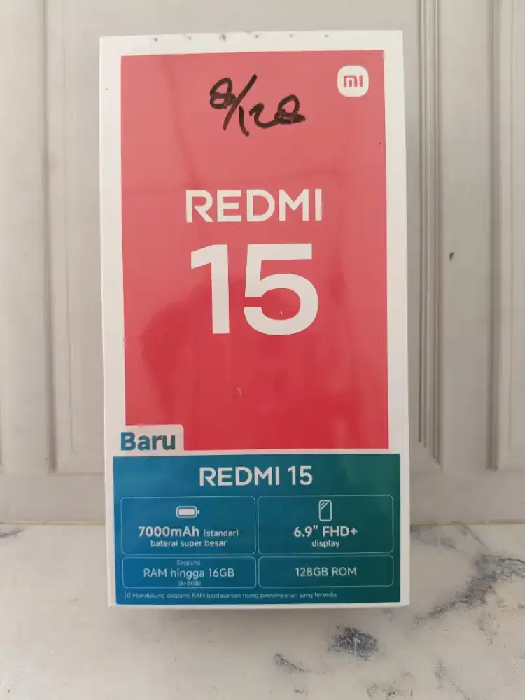 new redmi 15 8+8/128 garamsi resmi