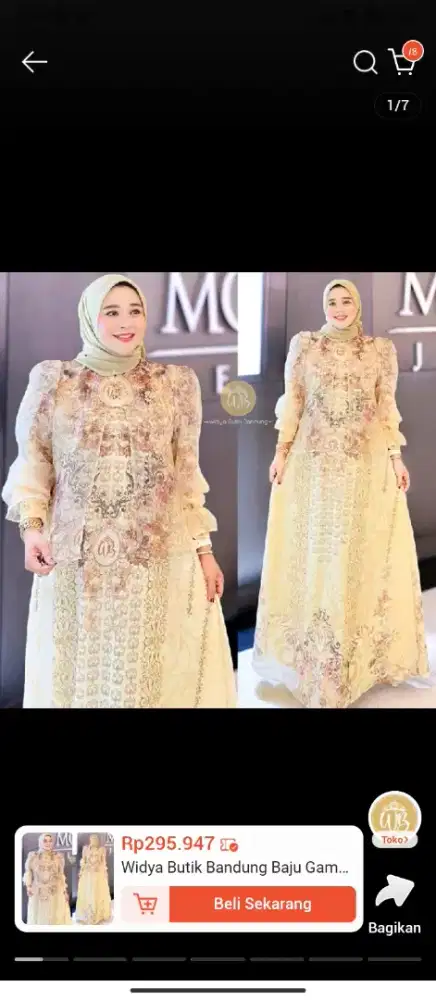 Gamis wanita Widya butik