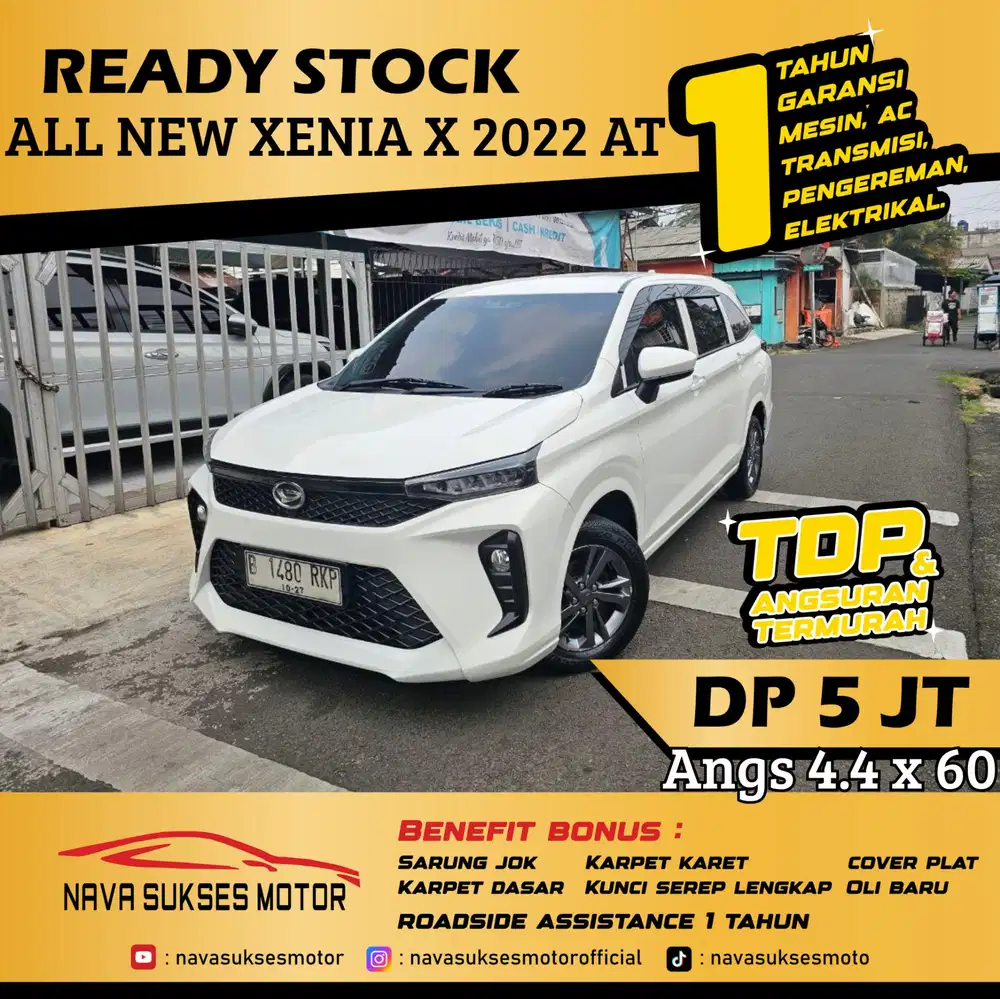 TDP 5 Jt Angs Termurah All New Xenia X 2022 Matic Putih Low Km LikeNew