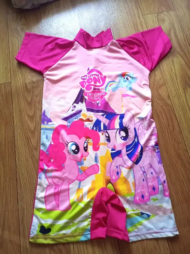 Sale baju renang little pony anak perempuan size 7-9 tahunan masih