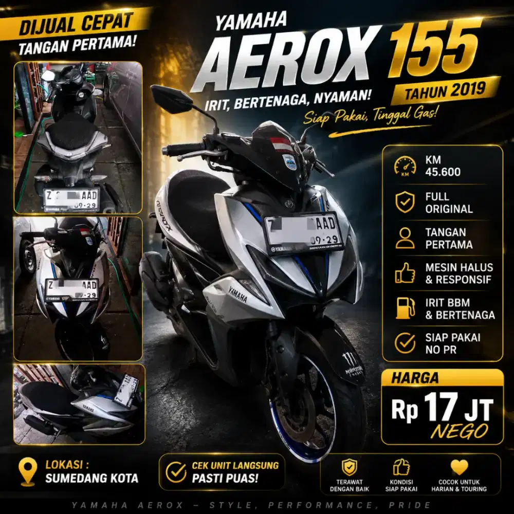 Jual AEROX 2019 | Km 45 rb | Pemilik Pertama