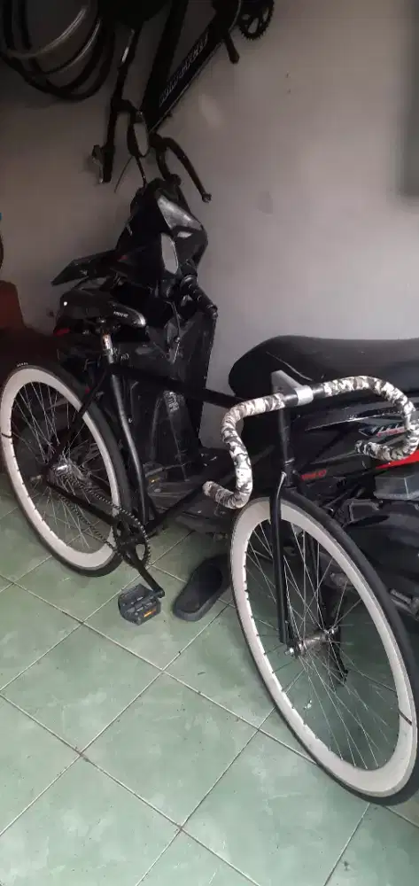 sepeda fixie  siap pakai rem terpedo