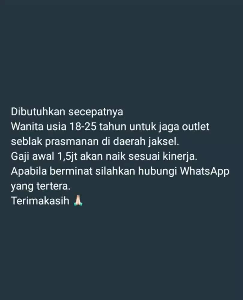 Lowongan Pekerjaan