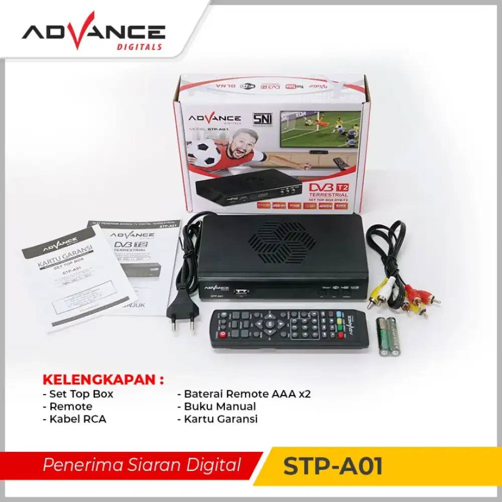 Advance Digitals STP-A01 Set Top Box Dvb-t2 ~Penerima Siaran Digital