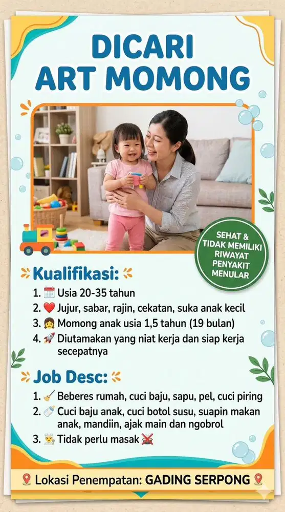 Lowongan ART Momong