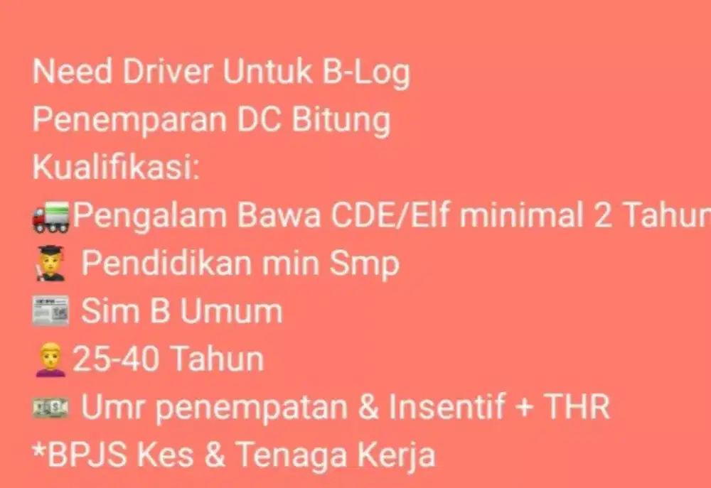 Driver logistik B-Log
