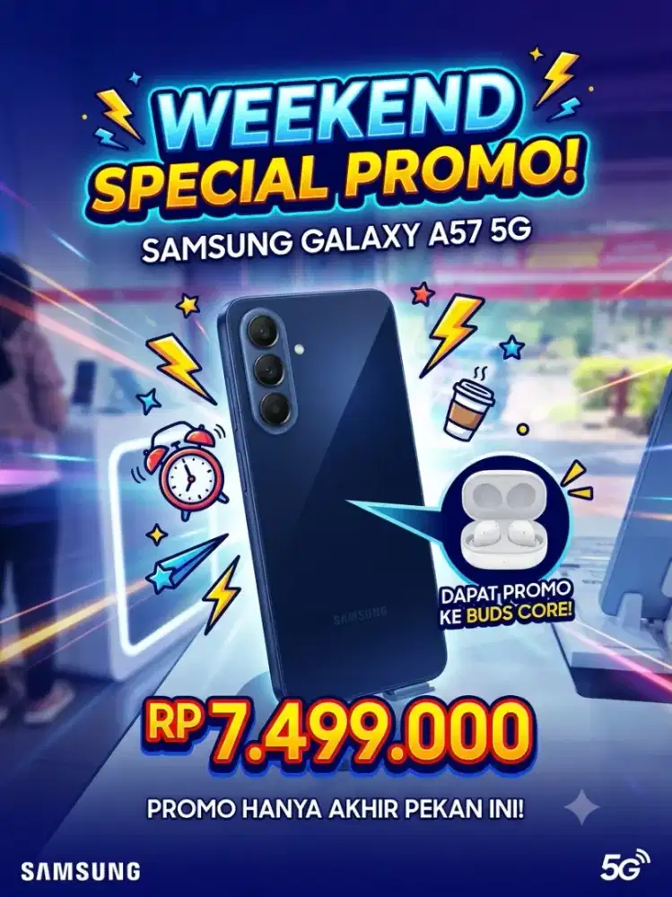 Promo weekend A57 8/256GB cicilan 0% pake kartu kredit