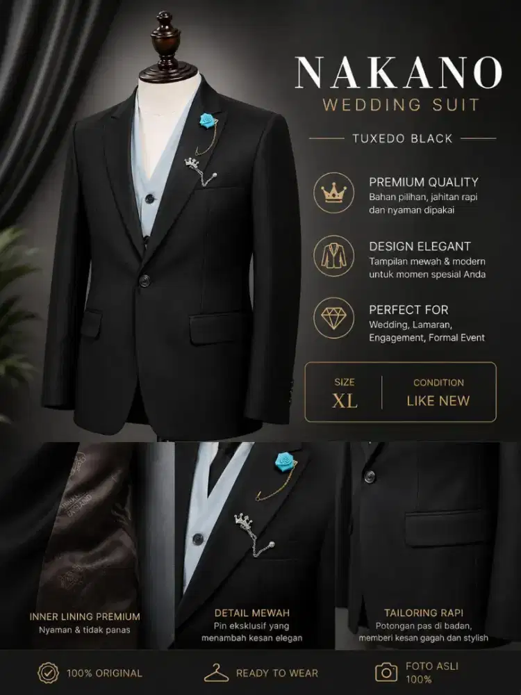 Jas wedding premium Murah (second) like new