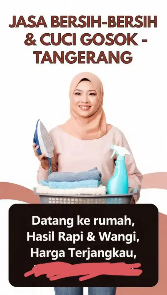 Jasa setrika/bersih bersih rumah