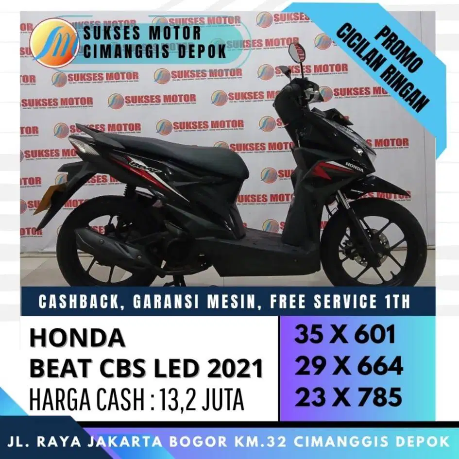 BEAT CBS LED 2021 CASH KREDIT SYARAT KTP KK [FREE SERVIEC 1TH]