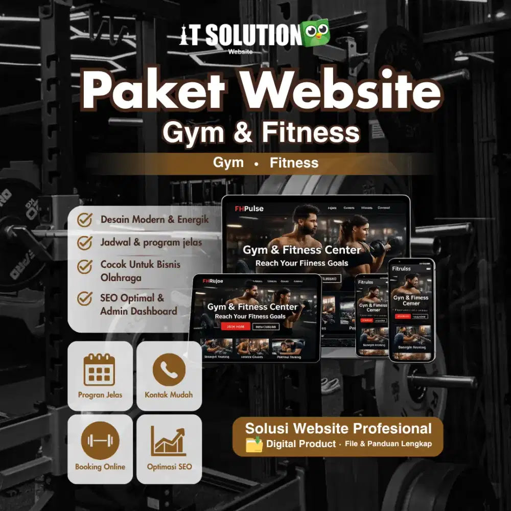 Pembuatan Website Gym dan Fitness Siap Pakai