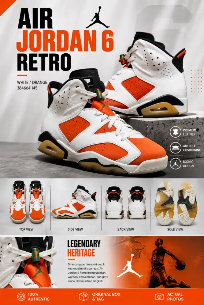 Sepatu Basket Air Jordan 6 Retro