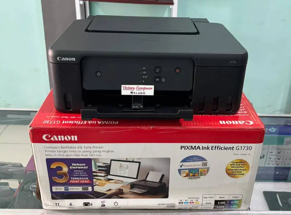 Printer Canon G1730 pemkaian 3 bulan cetak baru 163 lembar