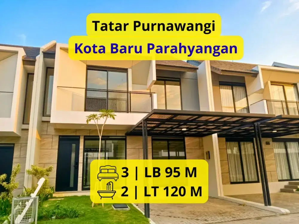 Dijual Rumah Siap Huni di Tatar Purnawangi Kota Baru Parahyangan 2 Lantai | 3 KT | SHM | Rp 2,4 Milyar (Nego)