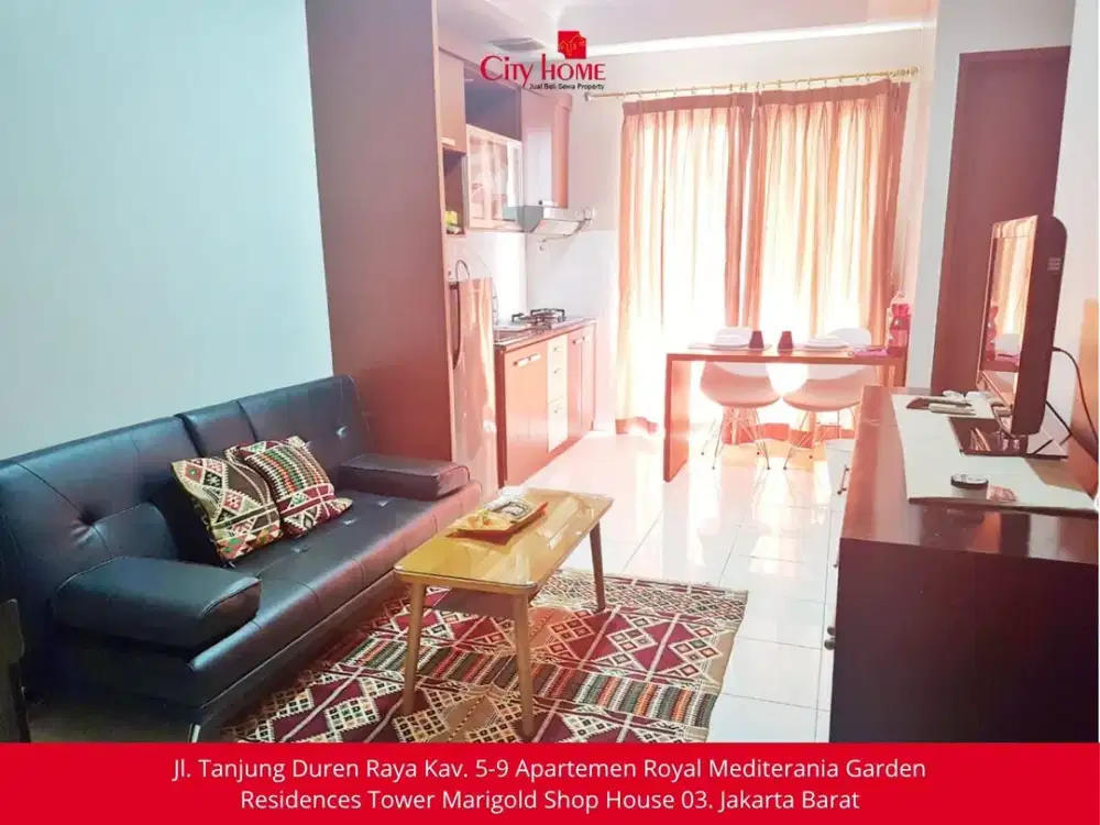 Jual Apartemen 2 BR Furnished di Mediterania Garden Residences 2 Tanjung Duren Jakarta Barat