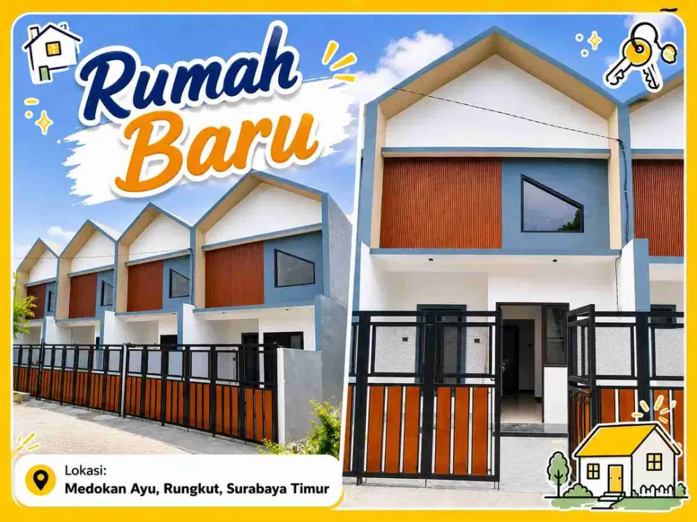 Rungkut Surabaya | Jual Rumah Baru Mezzanine 50 m² Medokan Ayu BPN II RSUD Eka Candrarini UPN MERR