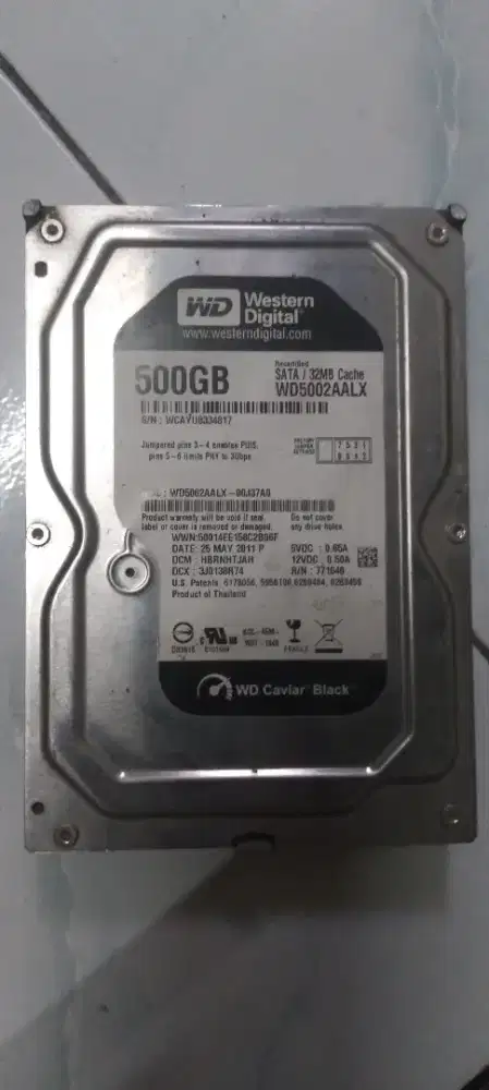 Hardisk 500gb WD