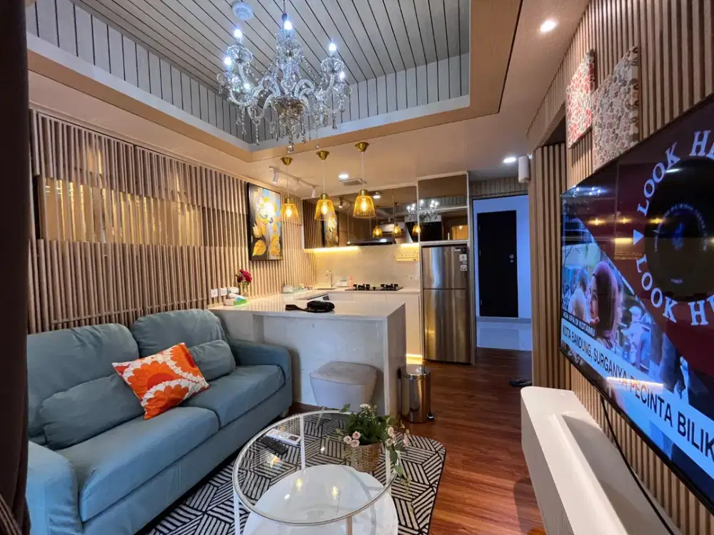 SEWA APARTEMEN CANTIK 2 BR FULL FURNISH APARTEMEN MARRAKECH SUITES DEPOK