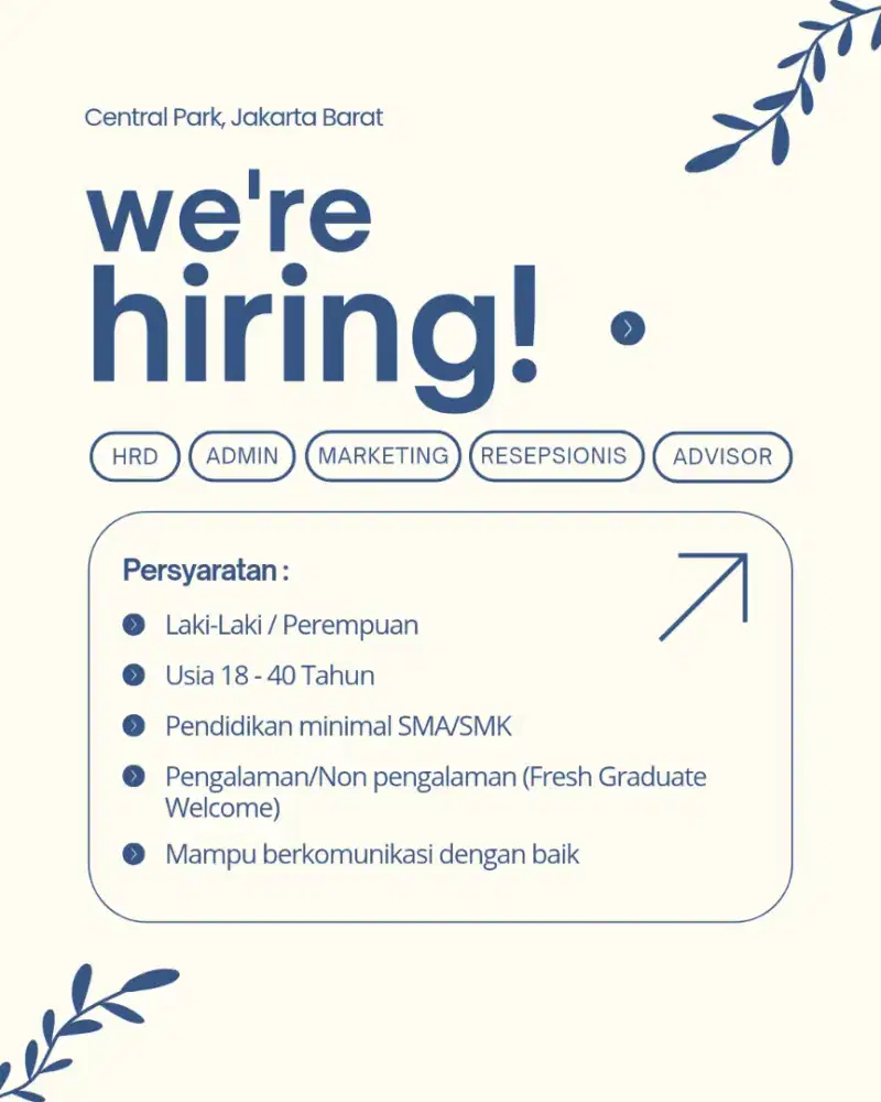 URGENT!!! LOKER JAKARTA BARAT
