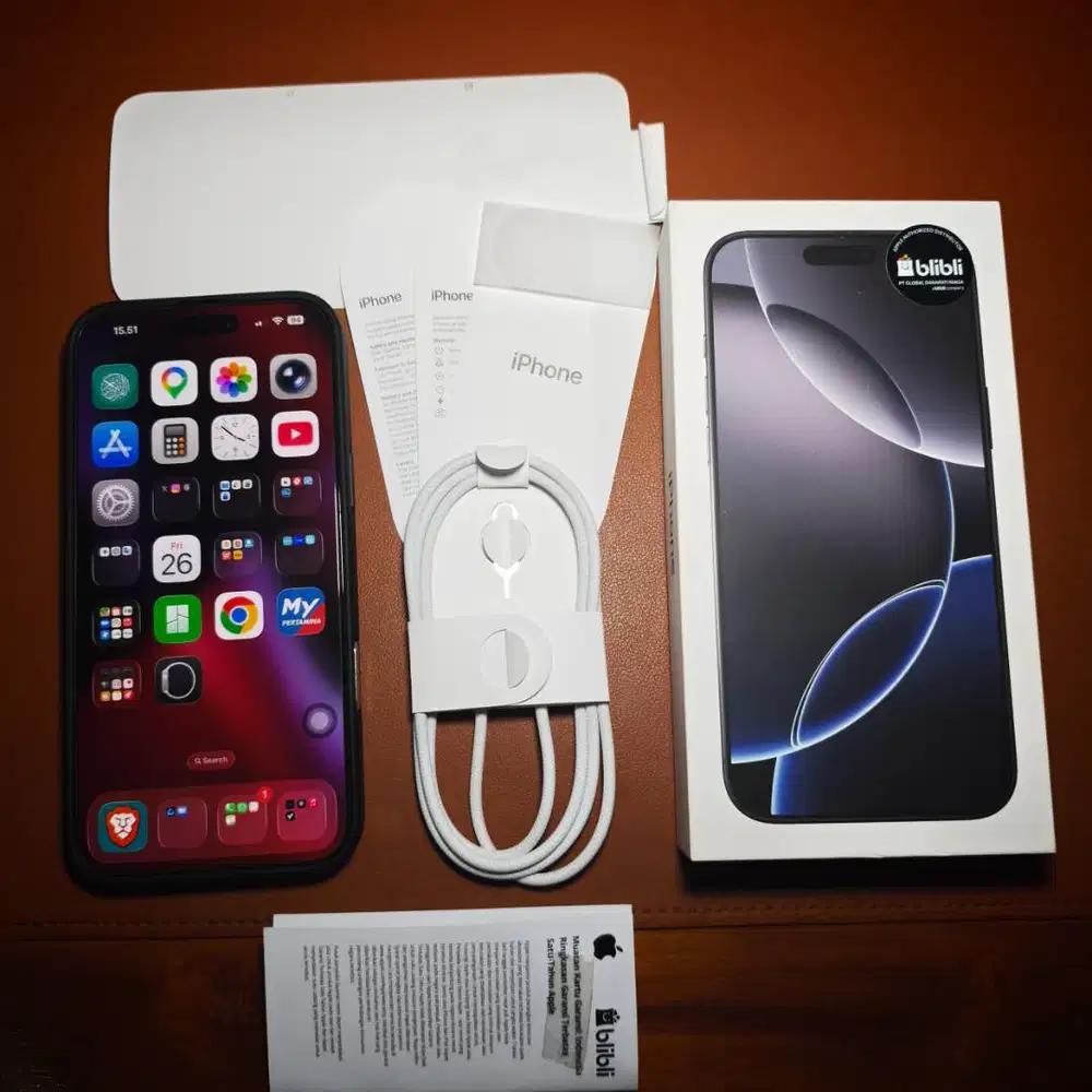 iPhone 16 Pro Max Black (256GB) Resmi Indonesia Muluss