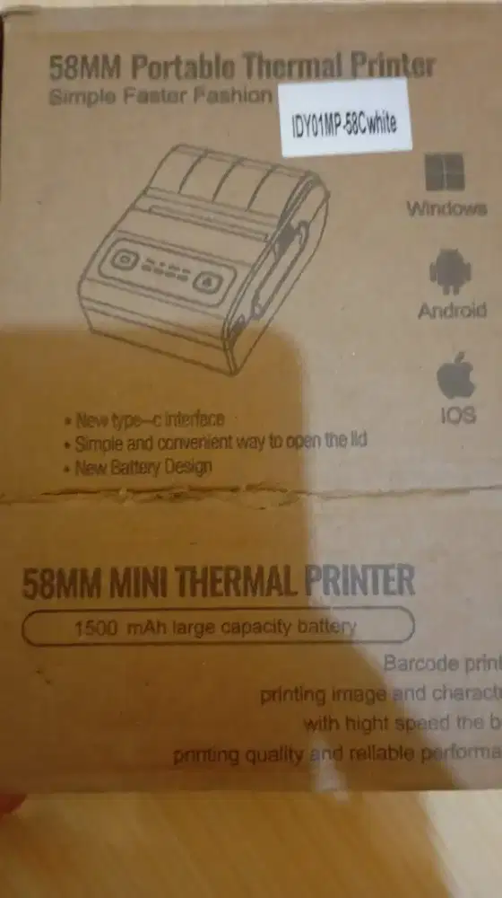 Printer Thermal Mini Bluetooth