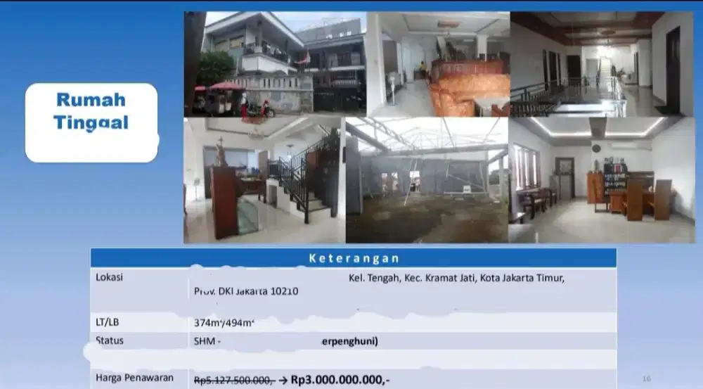 Dijual Rumah 2 Lantai Tengah Kramat Jati