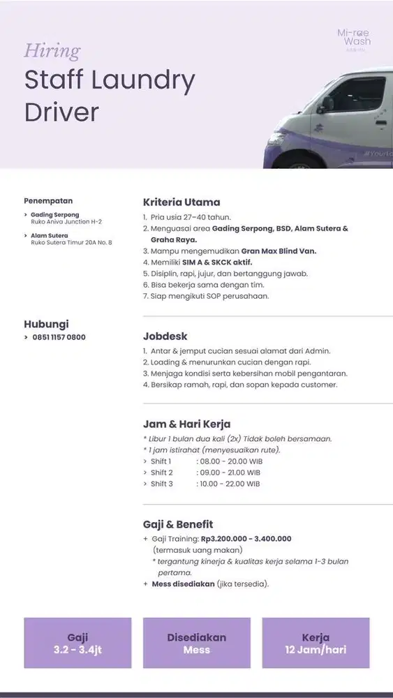 Loker Driver Laundry Premium Granmax Blindvan