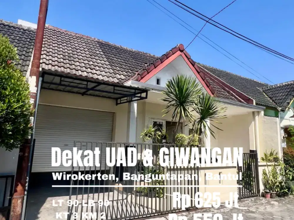 Rumah murah dekat UAD Giwangan perumahan wirokerten