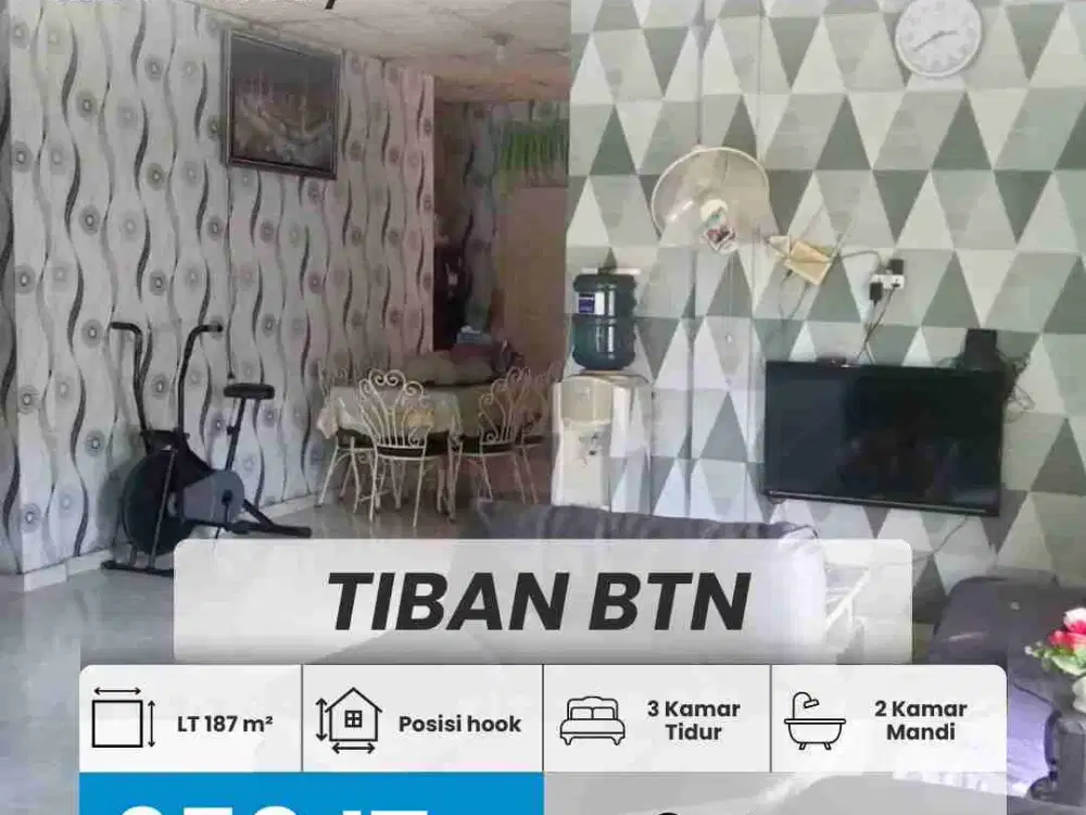 DIJUAL RUMAH HOOK TIBAN BTN, BATAM