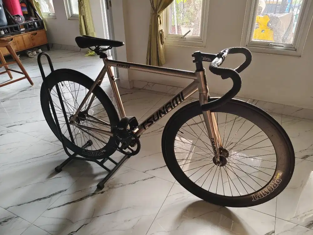 Jual sepeda Fixie SNM 100 TI Polish (M)