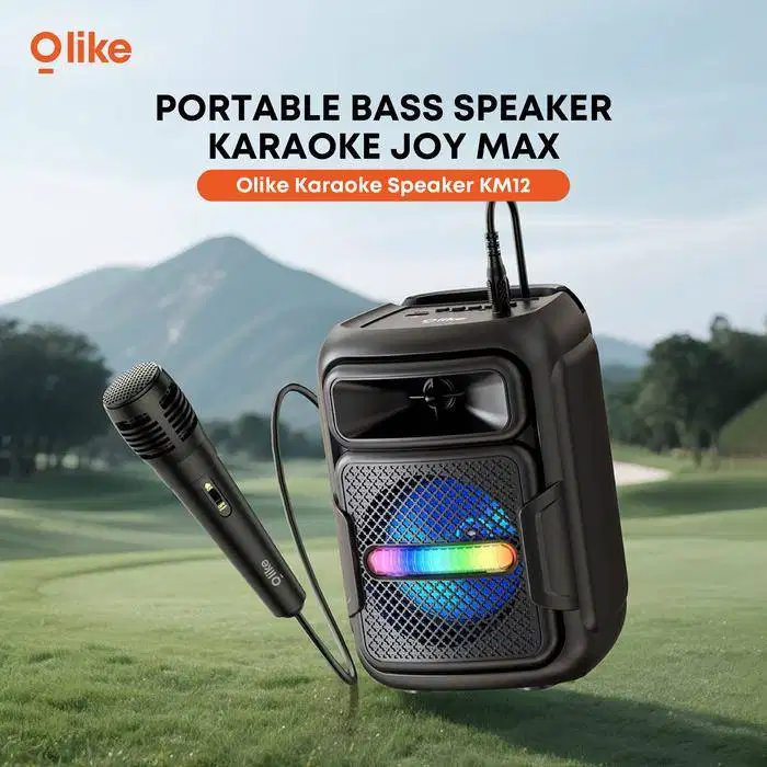 Speaker karaoke Olike KM12 Include mic 12W stereo + TWS RGB