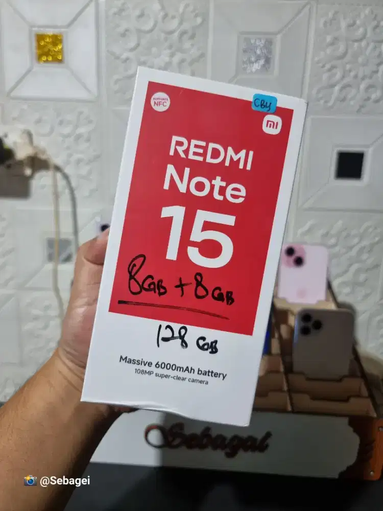 Xiaomi Redmi Note 15 4G NFC Ram 16GB 8+8/128GB Baru (Lokasi Cicaheum)
