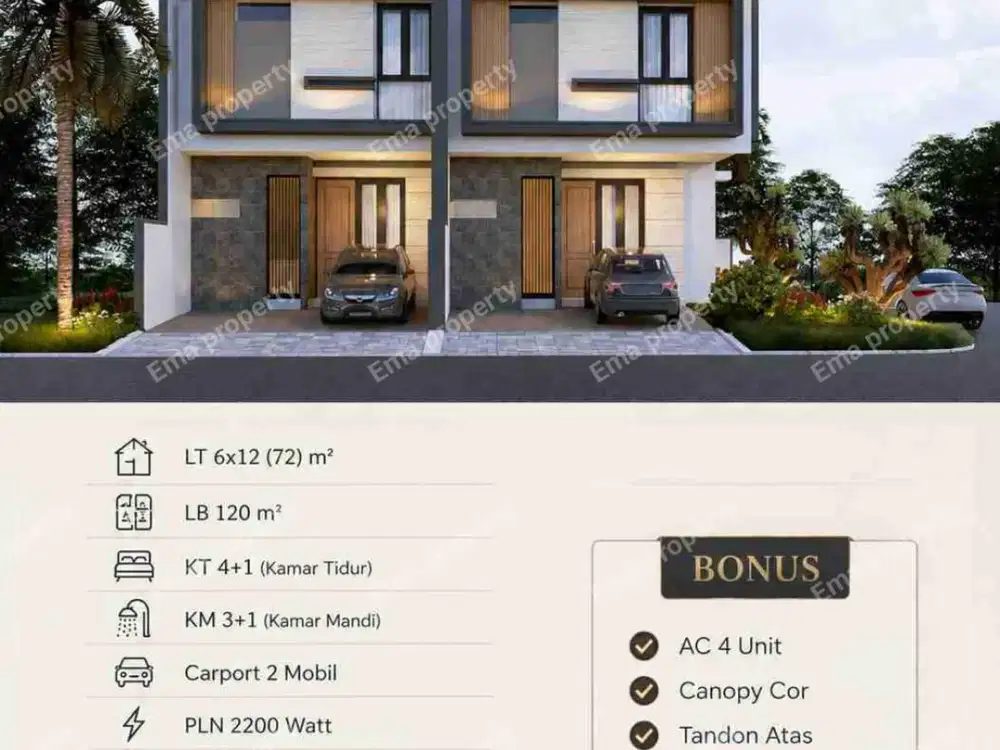 New minimalis rumah di Taman Pondok Indah Wiyung