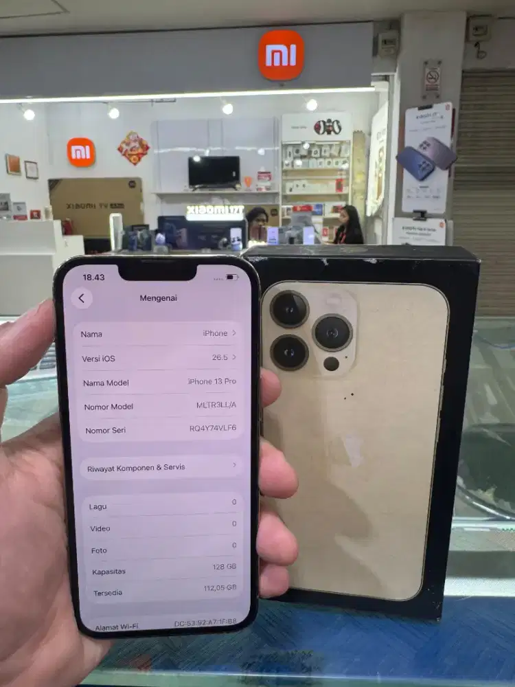 Jual iphone 13 pro 128 GB inter all operator BH 78% fullset