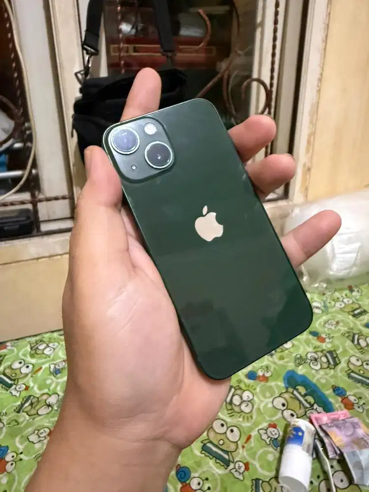 Iphone 13 mini 128 Hijau Fullset No minus