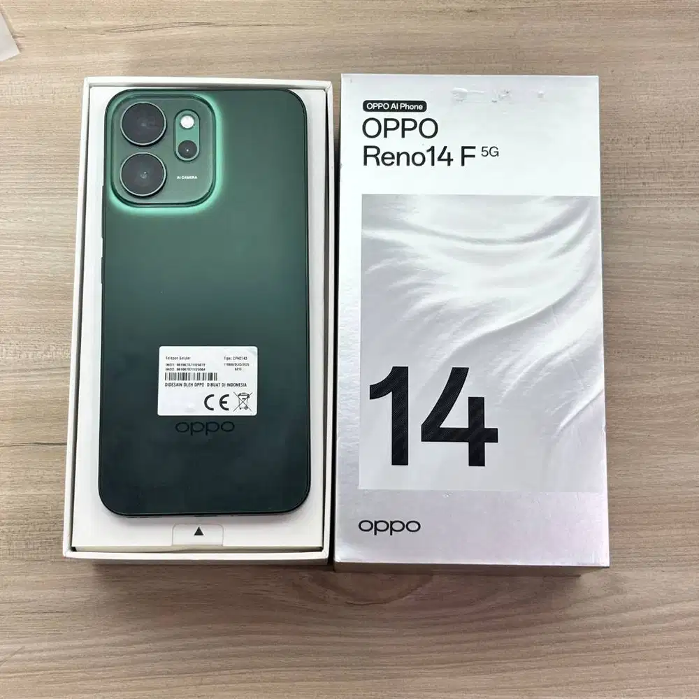 OPPO Reno 14F 5G RAM 12GB/256GB — FULSEET SIAP PAKAI, MULUS GARANSI ON