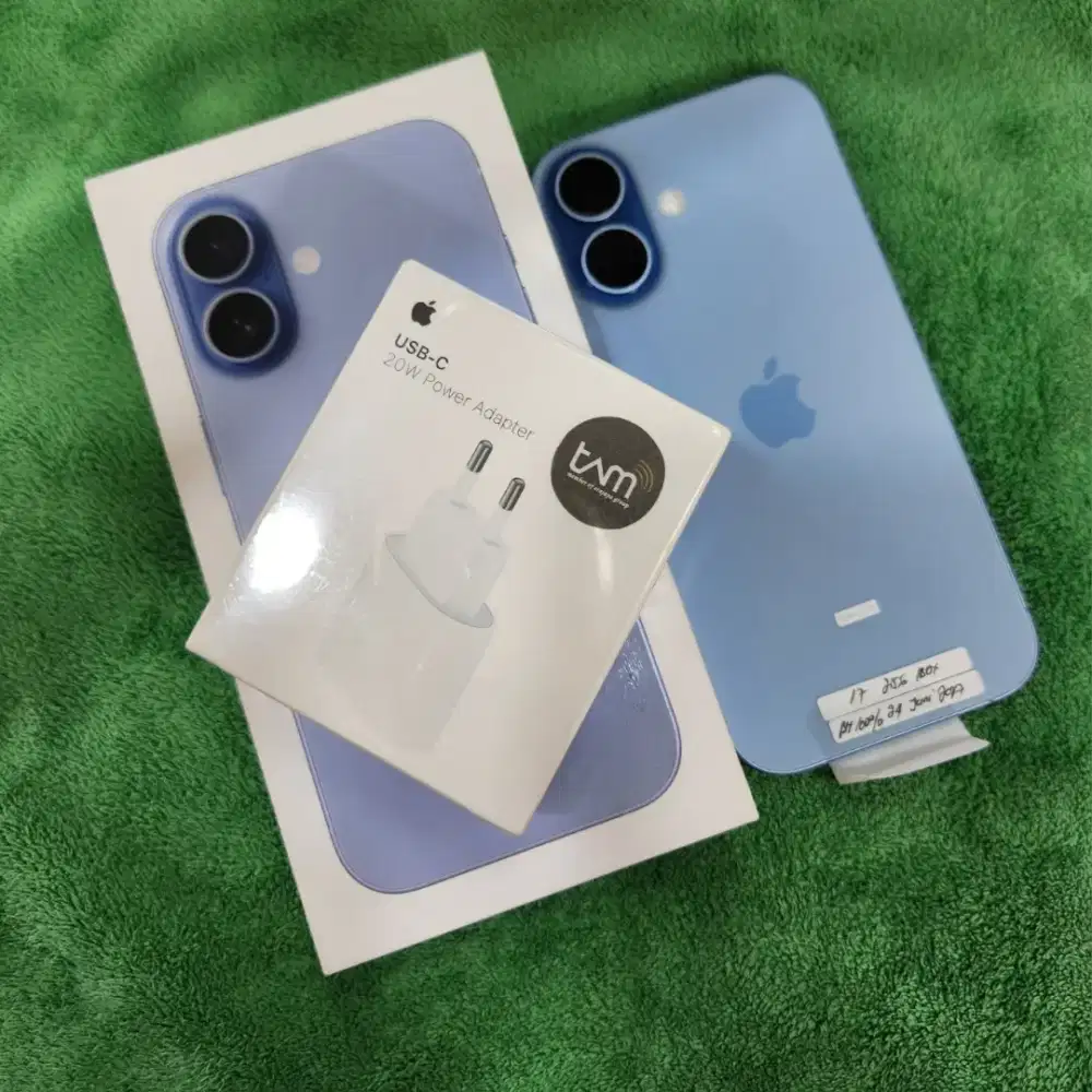 iPhone 17 256gb, Blue, BNOB Aktif 24 Juni, Free Adapter