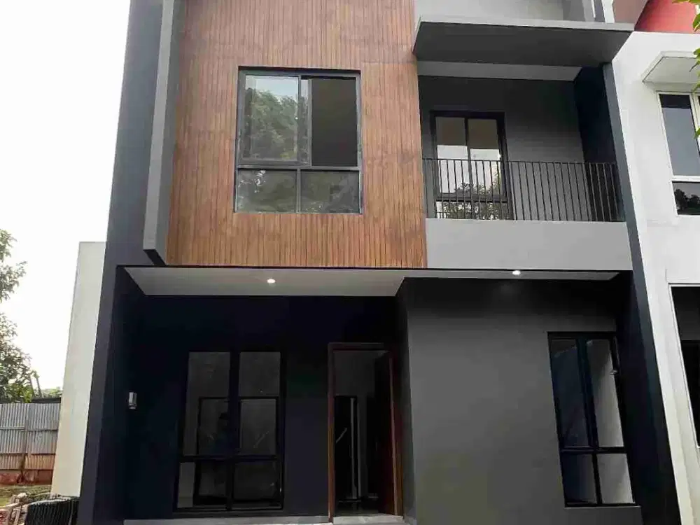 Rumah Baru Scandinavia  Design Depan Taman Delatinos BSD city