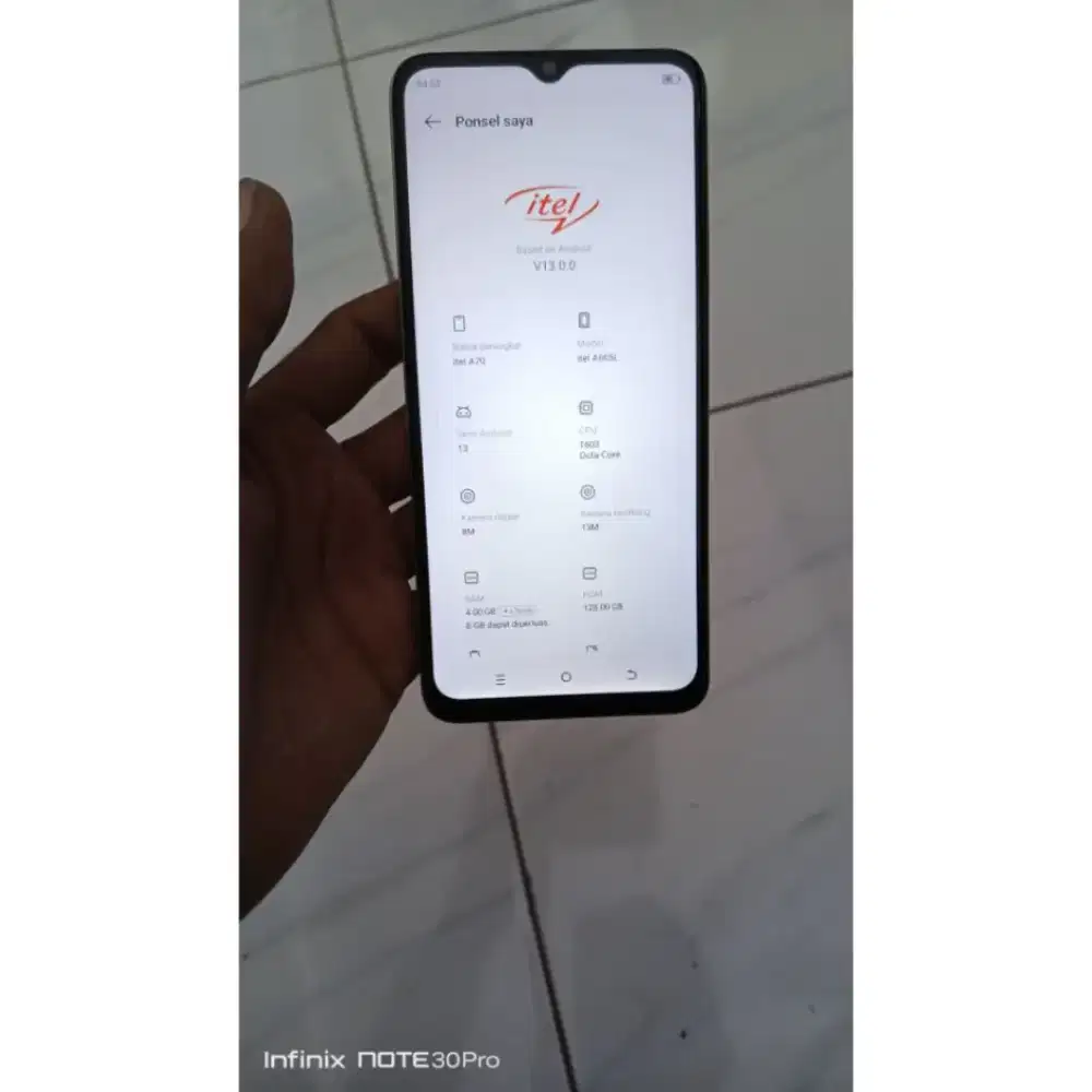Itel a70 8/128 nominus lecet pemakaian